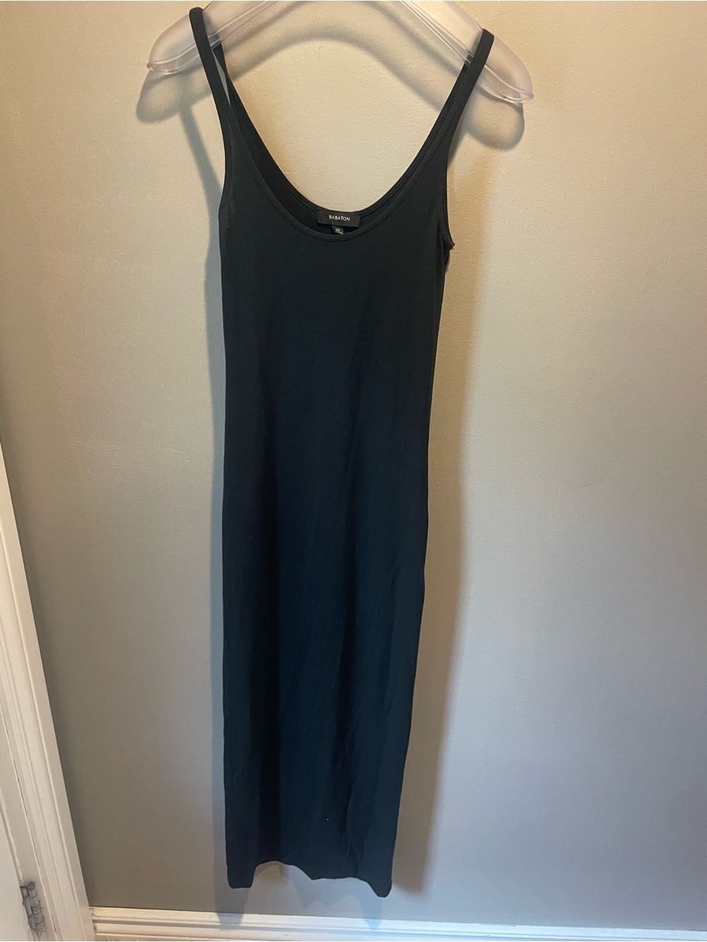 Babaton Black Scoop Neck Maxi Dress